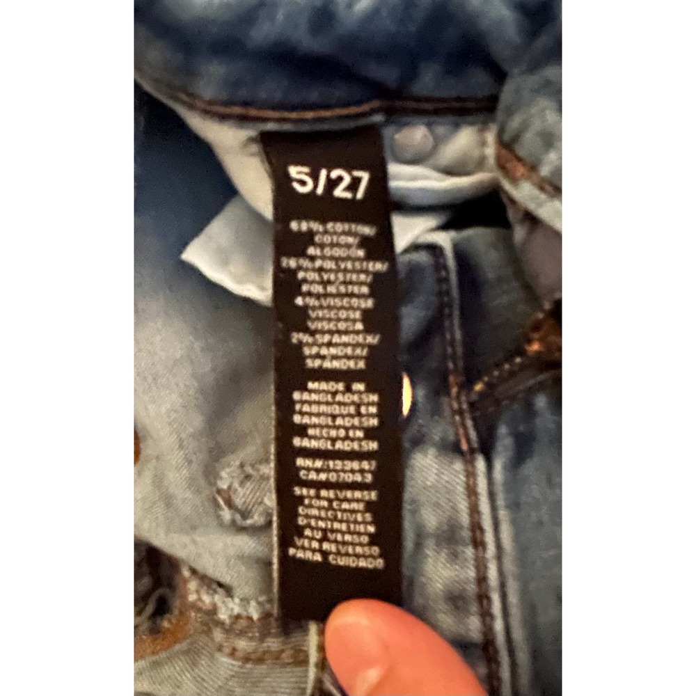 Kendall & Kylie Jenner High Rise Stretch Denim‎ Raw Hem Jeans Sz Womens 5/27 - Picture 7 of 8